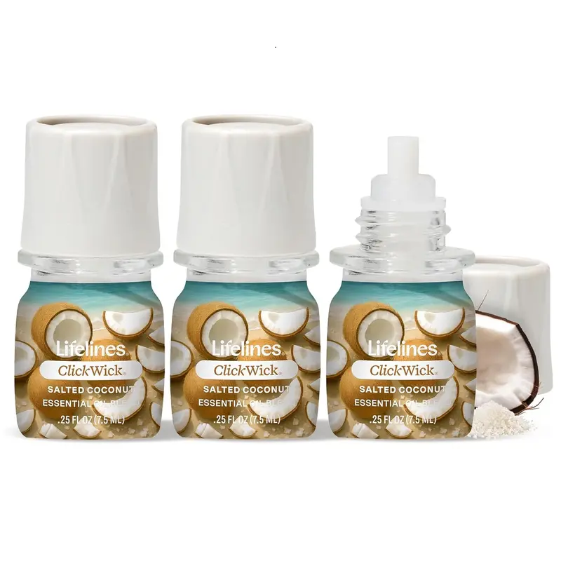 Lifelines ClickWick Essential Oil Blends for Lifelines Diffusers - Essential Oil Blend Refill for Candle, Plant & Shower Aromatherapy Diffuser – Fragrance for Diffusers
