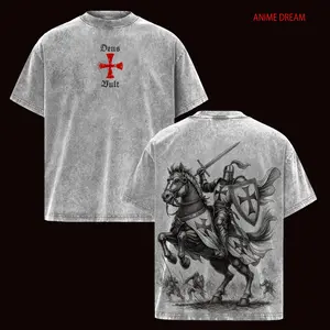 DEUS VULT Templar Knight Limited Edition Retro Vintage T-Shirt/Sweatshirt – Unisex Fashion, Soft Cotton Material, Oversized Fit, Comfortable To Wear