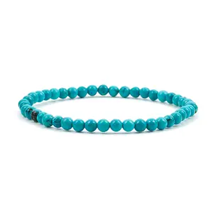 Cherry Tree Collection | Stretch Bracelet | 4mm Beads (Turquoise Howlite)