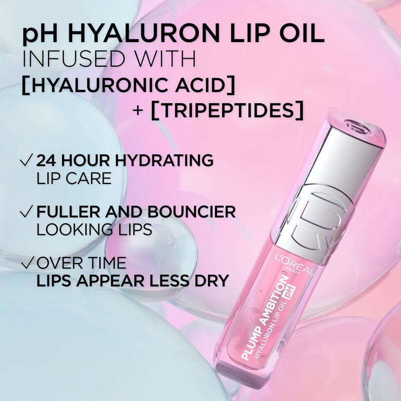 Extensionist Mascara & Plump Ambition pH Hyaluron Lip Oil Duo, L'oreal Paris