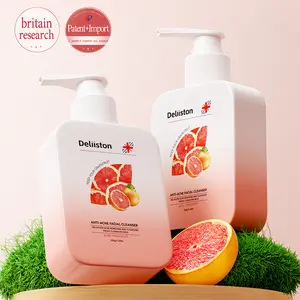 【Deliiston】 Acne Cleansing Milk Facial Wash | Daily Wash Dry to Normal Skin Sensitive Skin Test | Fresh Grapefruit Scent Valentine's Day Gift for Girl