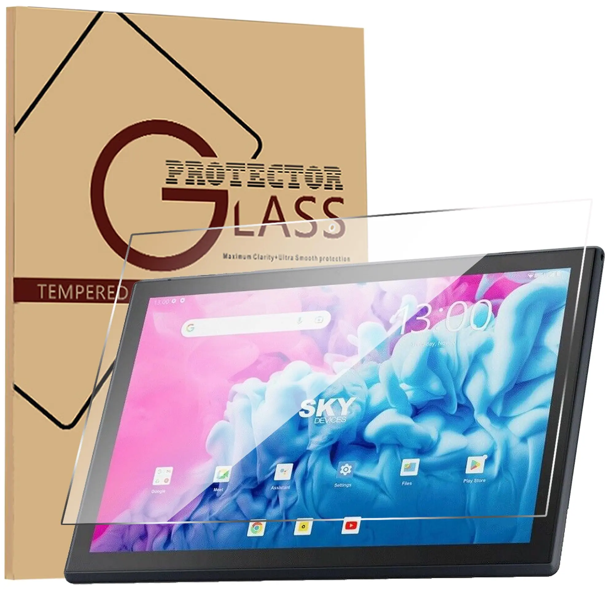 Doemoil for SKY PAD10 MAX Tempered Glass Film Screen Protector High Definition Anti-scratch 9H HD Clear Bubble Free For SKY PAD10 MAX 10.1 inch Tablet