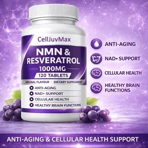 CellJuvMax NMN Complex 1000mg Per Serving 10-in-1 Formula with Resveratrol CoQ10 & Quercetin Vegetarian Capsules Anti-Aging Cellular Health Support - Seed