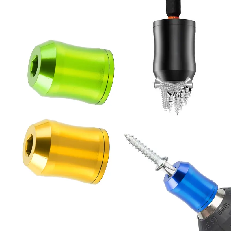 2-Pcs Magnetic Screw Ring - 1/4" Inner Strong Magnet Hardware Tool Accessory for Hex Shank Screwdrivers, Power Bits, DIY Projects, Magnetic Bits Screwdriver Accessories