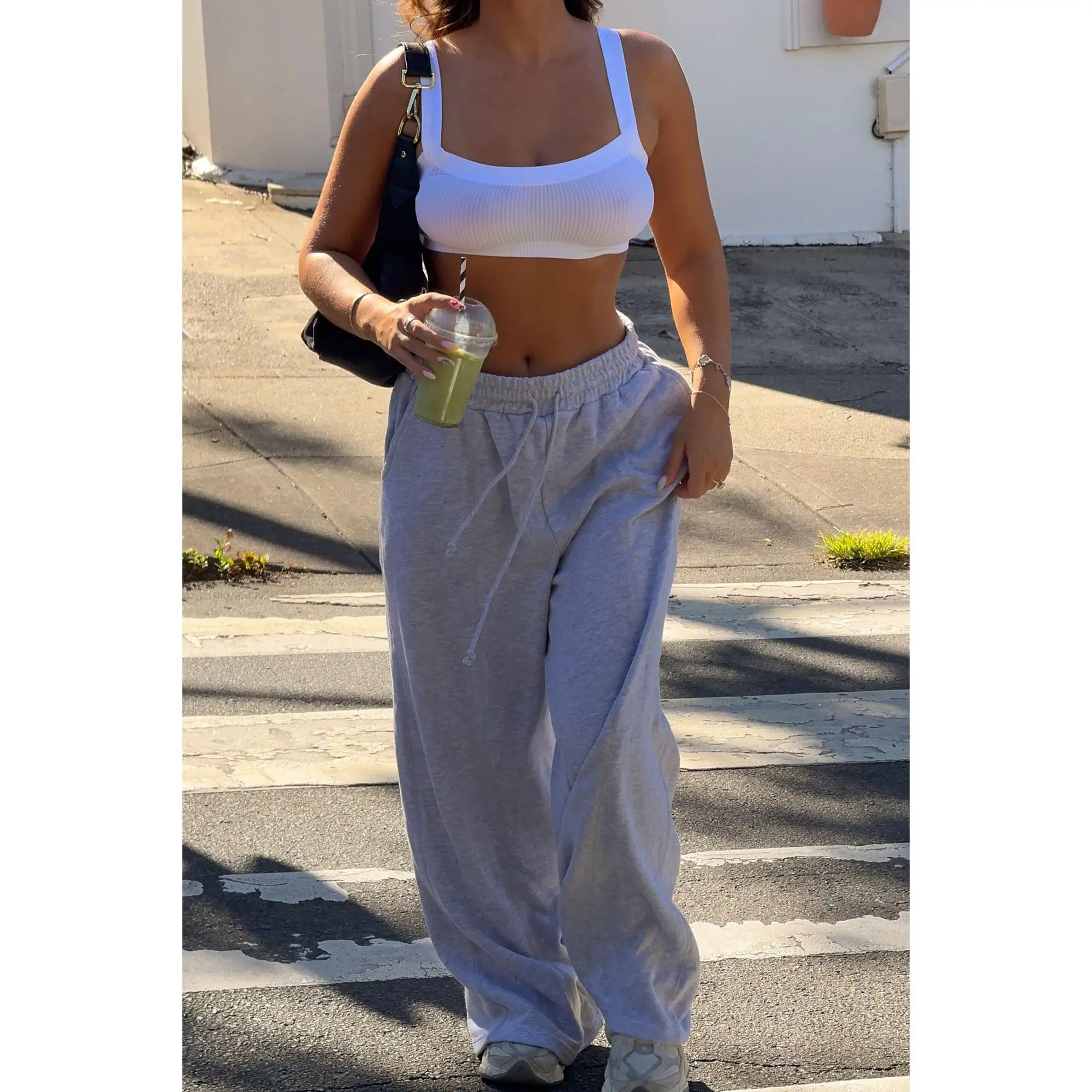 Clarise Seamless Crop Top - White