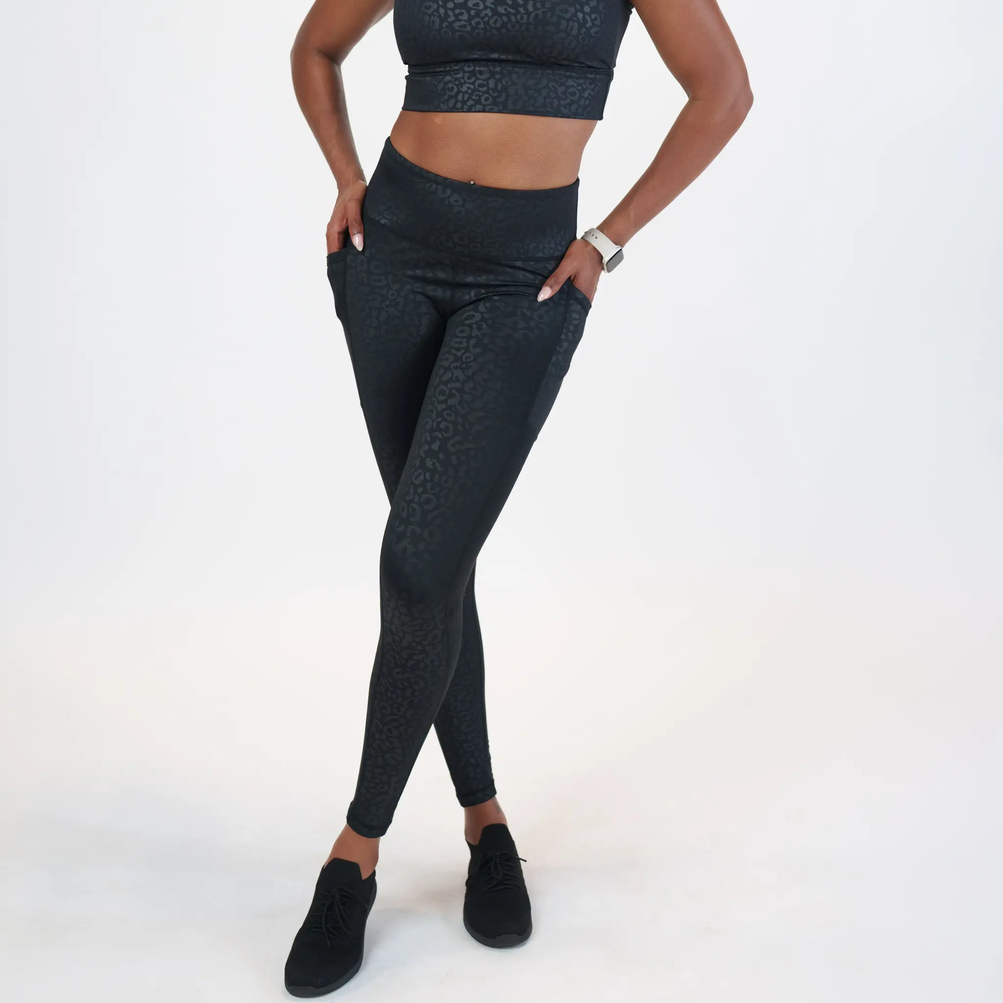 CVG Women's High Waist Black Leopard Print Squat-Proof Leggings with Pockets, True Fit, Capri & Cropped Options for Yoga, Fitted, Pocketed CVG Women's High Waist Black Leopard Print Squat-Proof Leggings with Pockets, True Fit, Capri & Cropped Options for Yoga, Fitted, Pocketed