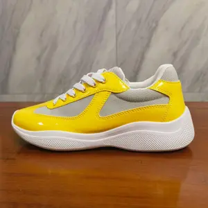 Men's lacquered high-quality texture casual sneakers gift