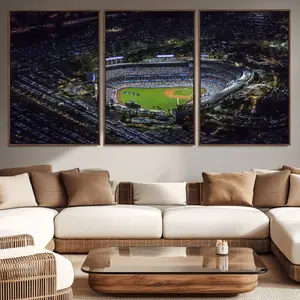 Los Angeles Dodgers Dodger Stadium Wall Art Canvas Print - MLB Baseball Stadium