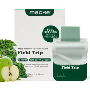Greens Strip by Meche – Rapid Dissolve Strips (60ct): Full Serving of Fruits & Vegetables, Antioxidants, Immune Support, Zero Sugar, No Gummies, No Powder, 5X Faster Absorption, Vegan, Travel-Friendly