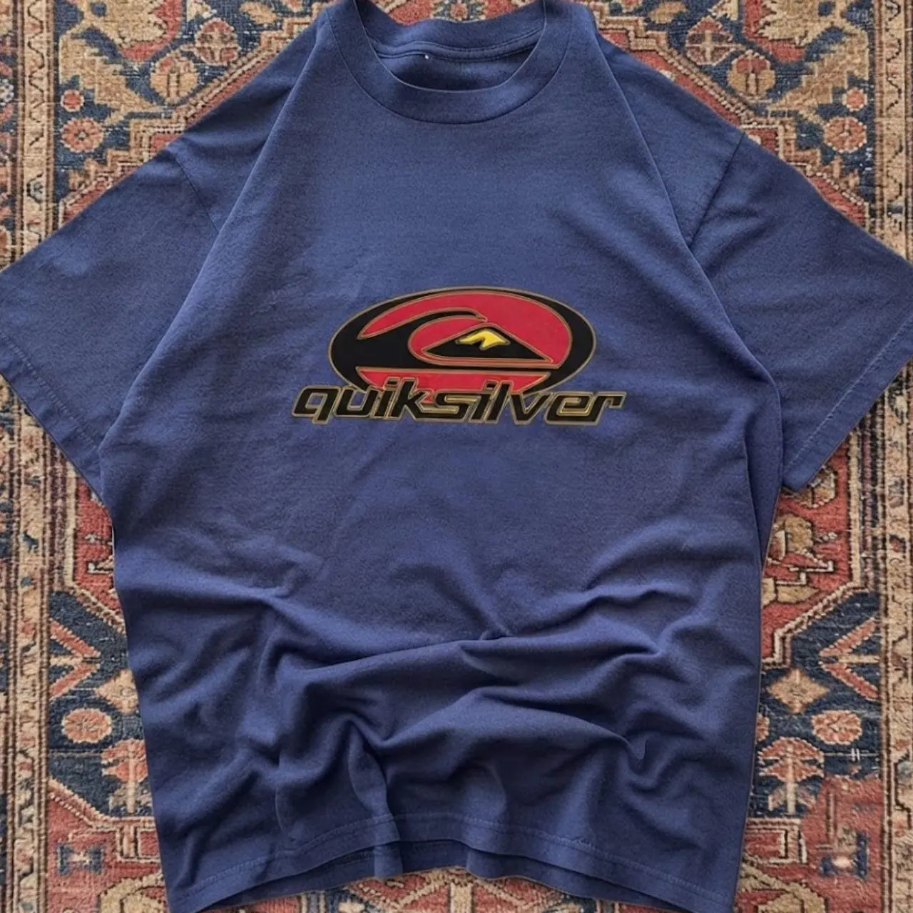 Quiksilver Navy Surf Skate Vintage Style Unisex T Shirt