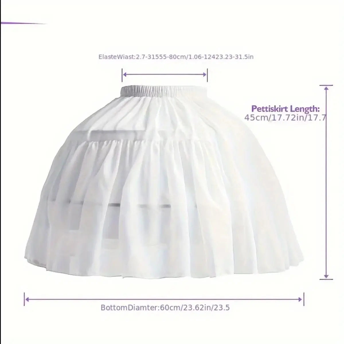 Women Girls Ruffled Short Petticoat Solid Fluffy Bubble Tutu Skirt Puffy Half Slip Prom Crinoline Underskirt No Hoop