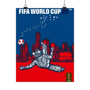 Urban Cowboy Football Poster – 2026 Global Tournament Art, North American Soccer Pride Wall Art TM