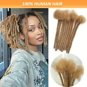 Wholesale 2025 NEW 8-Inch Dreadlock Extensions, 10/30 Strands Loc Extensions - Human Hair, Natural Kinky Curly Texture for Men & Women, Permanent Dreadlock Style, Perfect for Natural Look, Natural Hair Extension |   Dreadlock Style |   Curly Texture