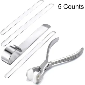 Professional Bracelet Making Tool Set, 5 Counts/set Bracelet Making Tool with 3 Bracelet Blanks, Jewelry Repair & Making Accessories
