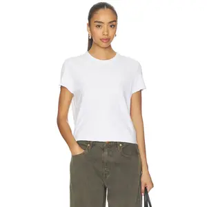 James Perse Slub Jersey Shrunken Tee in White