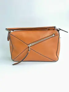 Pre-owned Loewe Puzzle Tan Crossbody Bag D0126