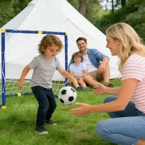 Football Toy Set with Soccer Ball and Goal, Includes Pump, Easy Assembly, Indoor Football for Kids, High Elasticity, No Odor, Suitable for Home Camping