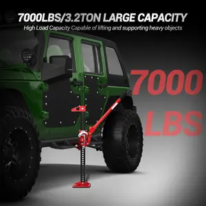 Heavy Duty 33"/60" Farm Jack - 3 Ton High Lift Ratcheting Jack - 7000 lbs Capacity - Global Off-Road Vehicle Utility Jack for Truck, SUV, Tractor, ATV, Bumper Lifting - Adjustable for Vehicle Repair & Workshop Use