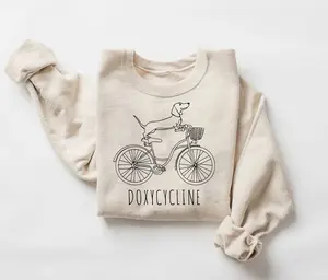 Doxycycline Pharmacy Pun Sweatshirt, Dachshund on Bicycle, Pharmacists Shirt, Pharmacists and Technicians Gift, Veterinary
