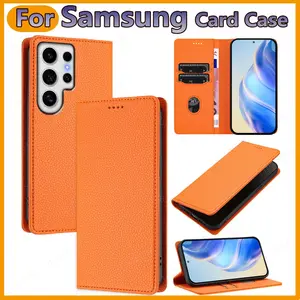 Flip Case For Samsung Galaxy S25 S24 S23 S22 S21 S20 Ultra S10 S9 S8 Plus Card holder Magnetic Leather Wallet Satnd Phone Cover