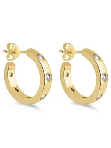 Molly CZ Studded Micro Hoops
