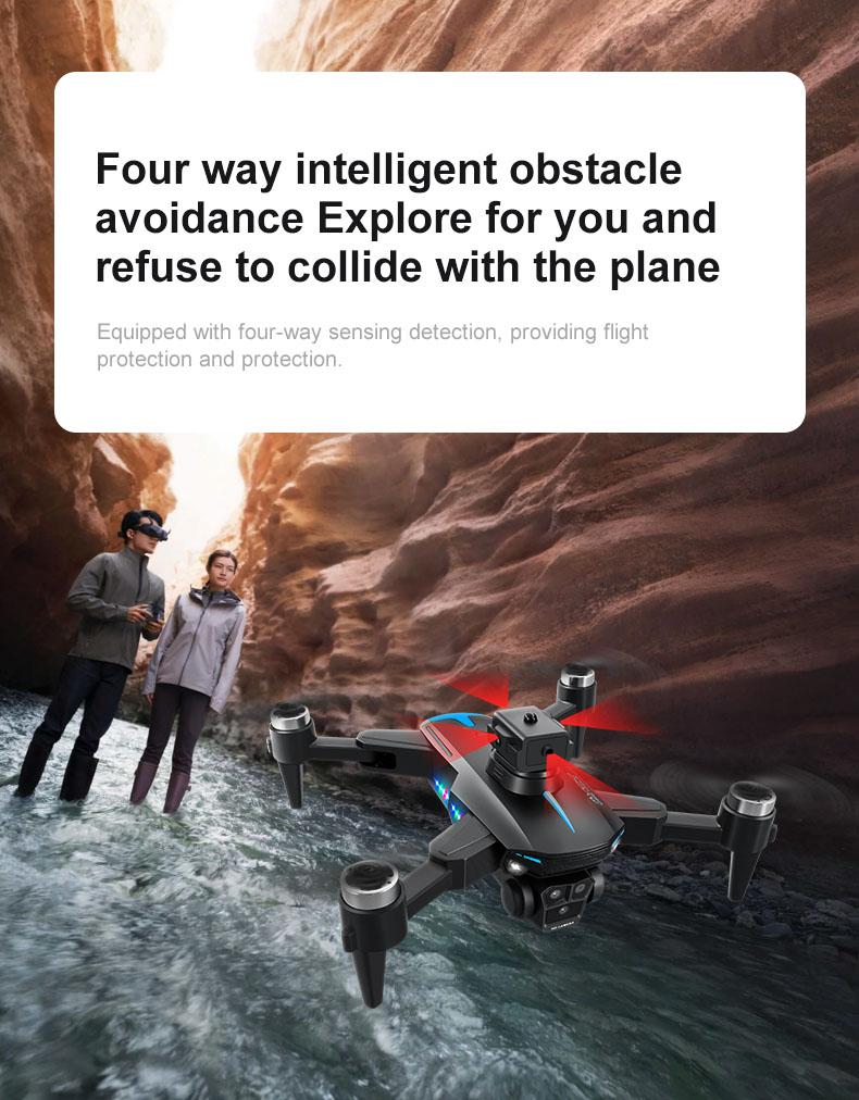 Drone with Camera, HD FPV Foldable Drone for Kids, Adults and Beginners, Brushless Motor RC Quadcopter with Stable Hover, Gesture Selfie, Waypoint Flight, 3D Flips, One Key Start, Includes 2 Batteries optical flow obstacle avoidance