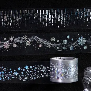 Creative Style Galaxy Star Theme Pet Tape, Versatile DIY Craft Art Decorative Washi Tape for Scrapbooking, Journaling and Collage Projects