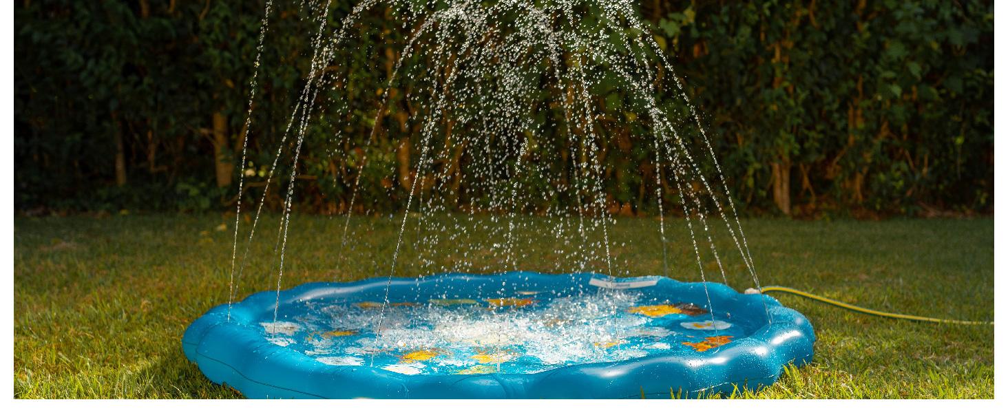 Non Slip Splash Pad for Kids & Dogs, 69’’ Extra Large Splash Pad Sprinkler for Kids, Dog Water Summer Toys - Great Outdoor Toys for Toddlers 1-3 & Children Ages 4-8, Baby Pool for Backyard