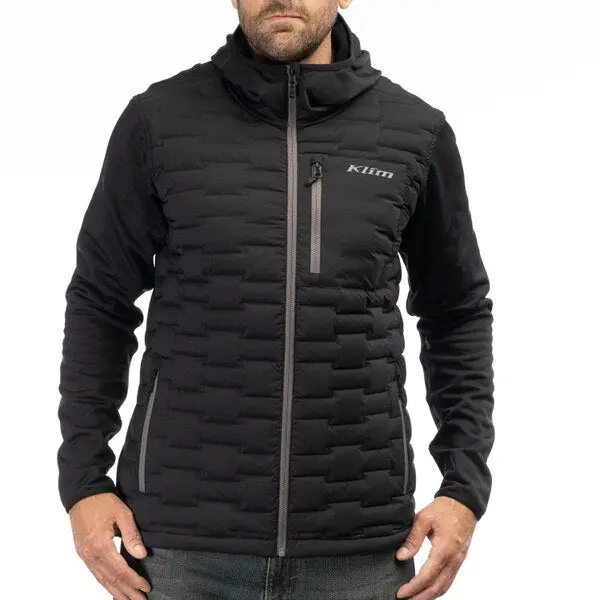 KLIM BOULDER HYBRID HOODED JACKET - BLACK - NON CURRENT
