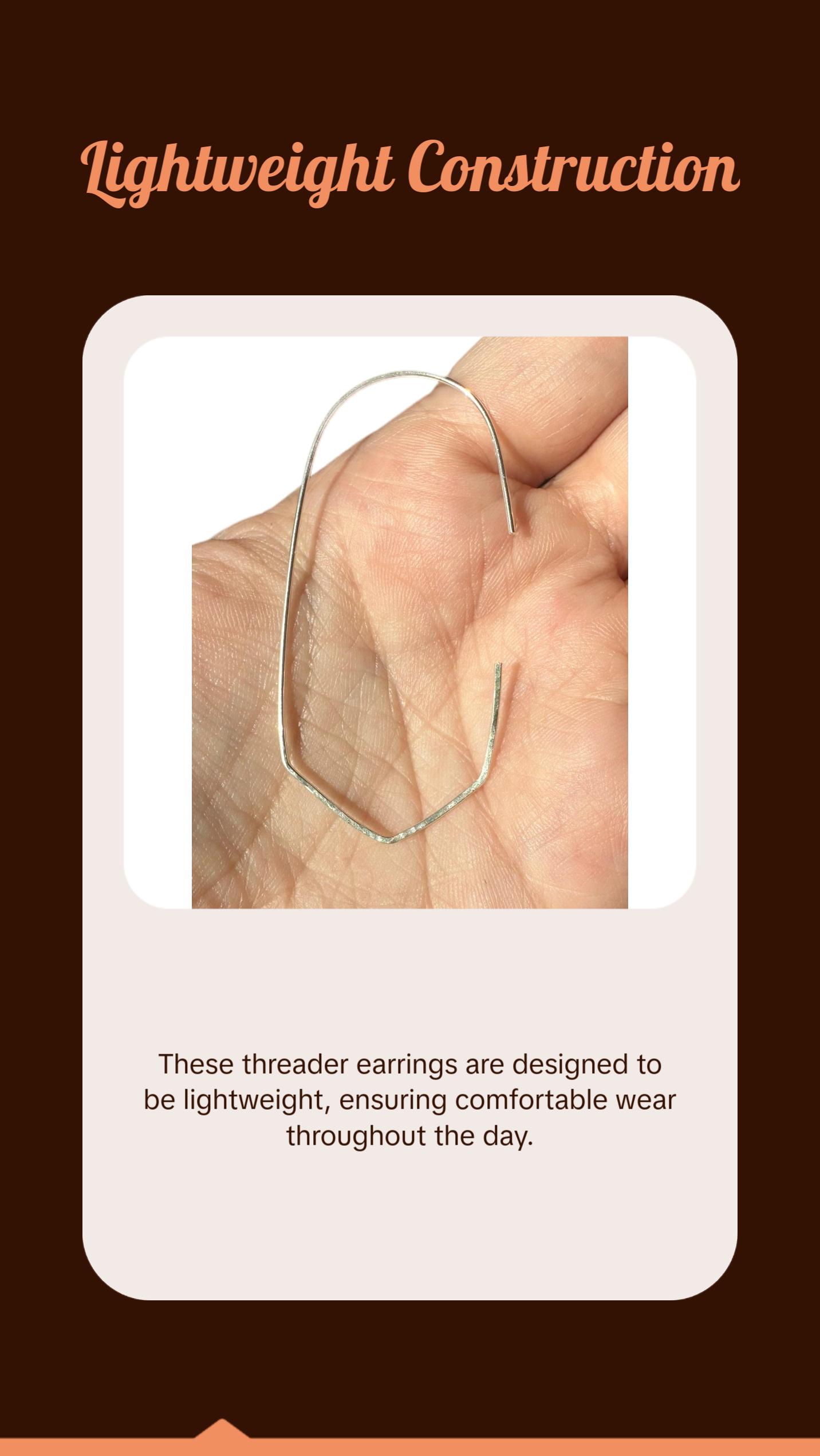 Sterling Silver | 14KT Gold Filled Hammered Wire Earring Threader