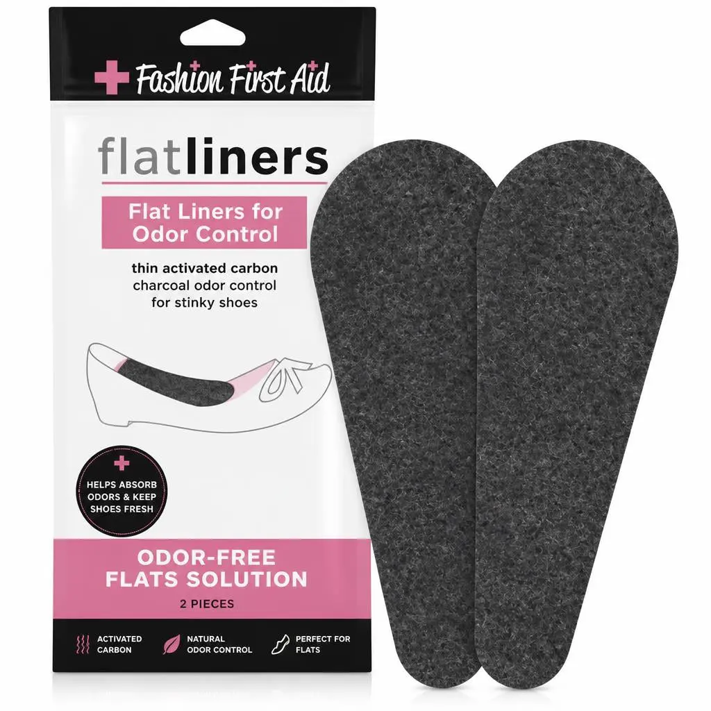 Flat Liners Thin Activated Carbon Charcoal Odor Control for Stinky Shoes