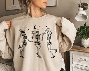 Dancing Skeleton Sweatshirt And Hoodie Funny Halloween Skeleton Sweatshirt Halloween Party Sweatshirt Halloween Costume Sweatshirt Hoodie  T-shirt, sweater and Hoodie