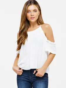 Ivory Breeze Cold Shoulder Blouse
