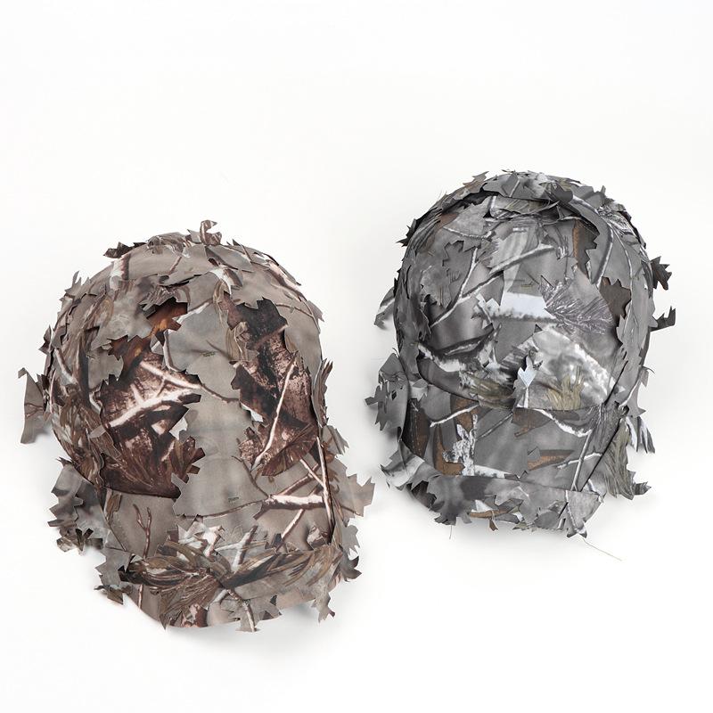 Leaf-Patterned Bionic Camouflage Baseball Cap — American-Style Outdoor Training & Jungle Concealment Hat with Curved Brim and Soft Crown