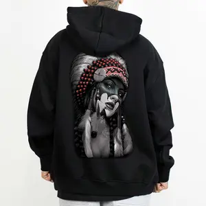 Chicano Graphics Tees Gangster Clothes Chicano_Art Lowrider Art Cholo Graphic Chicano Art Ropa Chicana Hombre Hoodie Oversized Fabric Mexican Chicano Clothing Loose Menswear