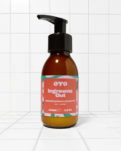 Ingrowns Out by OYO – Ingrown Hair Scrub for Bikini Area & Underarms, Gentle Exfoliating Cream for Razor Bumps, Sensitive Skin Formula, 97% Natural, Fragrance‑Free