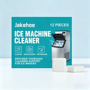Ice Maker Cleaning Tablets (12pcs), Daily Home Ice Maker Cleaners, Stain Removal, Efficient Device Maintenance, Easy to Use, Portable Cleaner