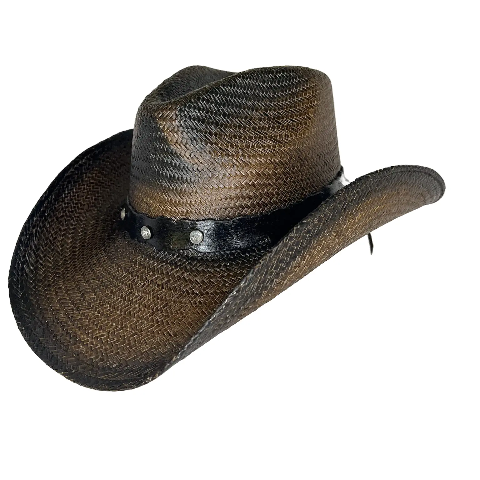 Austin Handmade Handmade Straw Cowboy Hat Western Style with Leather Band Country Concert Cowgirl Soft Natural Straw Color Quality Satisfaction Warranty