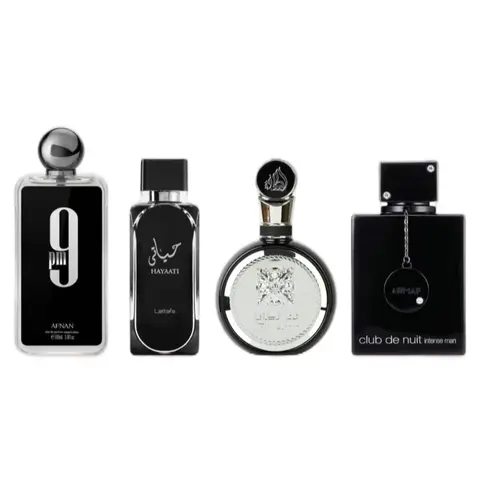 Lattafa-Armaff-Afnan Bundle | 9Pm + Hayaati + Fakhar + Club De Nuit Men Perfumes - Luxury Scents Collection Fragrance Oud Vanilla Patchouli Fragrance