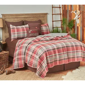 Saffron Plaid Full/Queen Quilt Set by Valerie