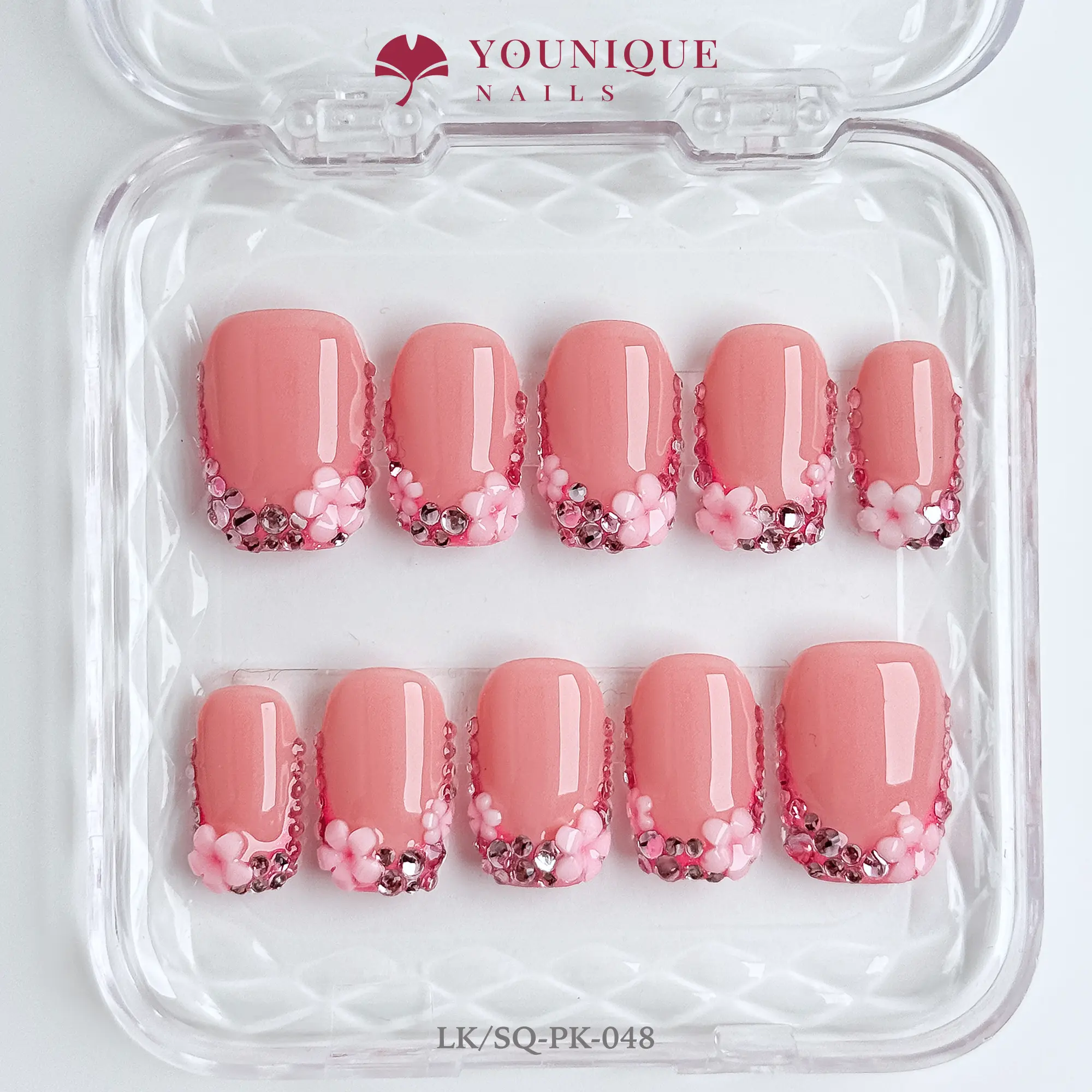 Younique Nails Press-On DIY Kit - 10PCS 100% Handmade Art Nails & Accessories, Reusable Colorful Glue-On & Acrylic Gel Options, S, Press On Diy Kit False Nails & Accessories
