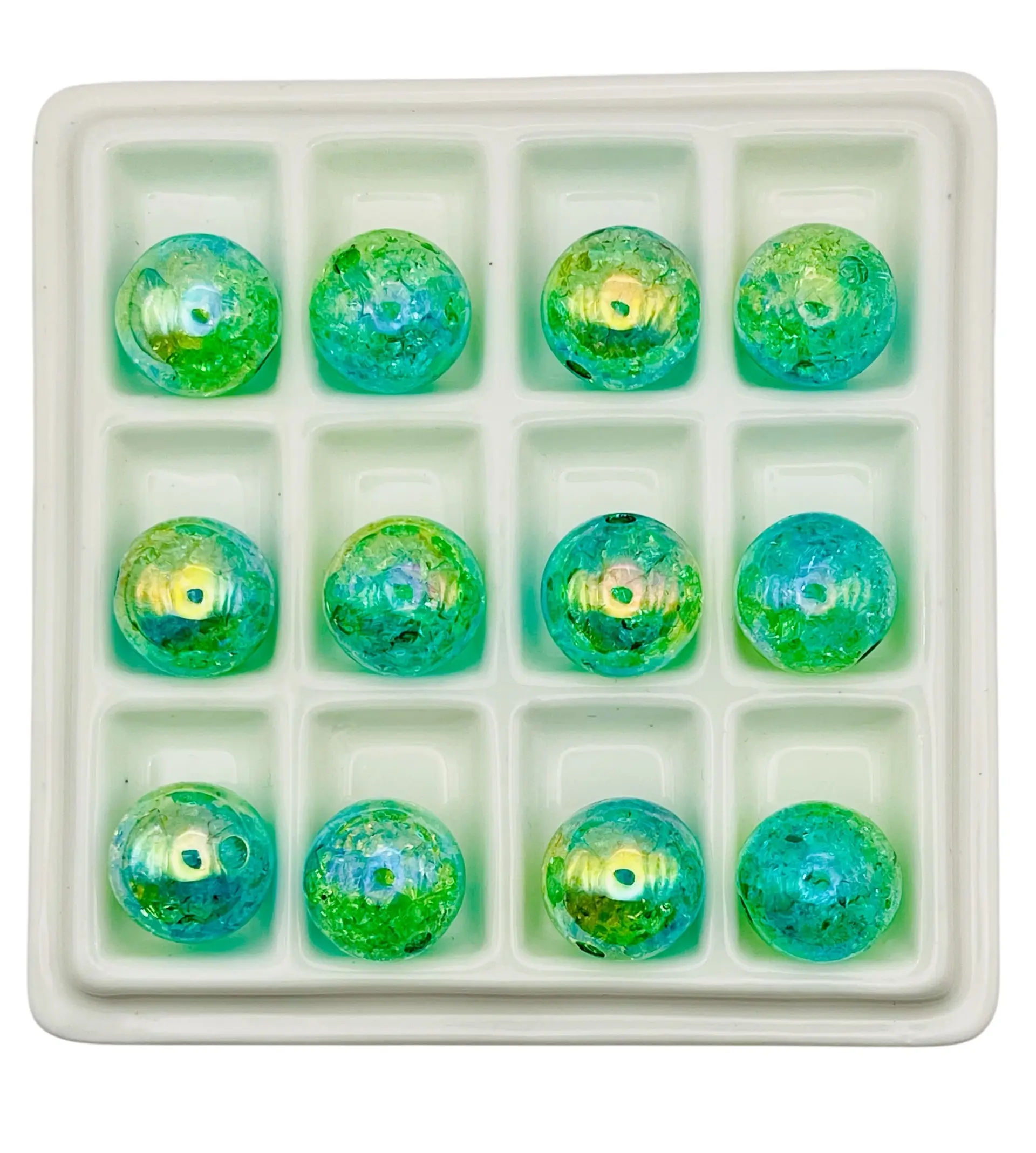 Build Your Own Mix with Assortment of Crackle Glass Beads for Jewelry and Accessories in Rainbow of Hues
