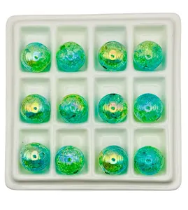 Build Your Own Mix with Assortment of Crackle Glass Beads for Jewelry and Accessories in Rainbow of Hues