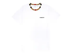 Burberry Men's Icon Stripe Trim Cotton T-shirt White, from StockX