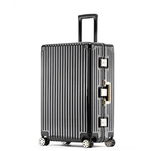 Aluminum Frame Trolley Case No Zipper Design ,20-29inch Travel Suitcase with TSA Lock Universal Wheels for Men & Women Classic Design ISO 9001 Certified