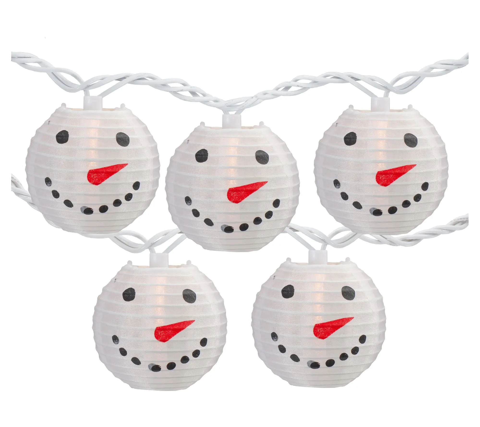 Northlight 10ct Snowman Paper Lantern Christm as Lights 8.5ft