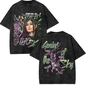 WWE Iyo Sky Washed T-Shirt | Vintage Graphic Design | Iconic Wrestling Print | Classic Fan Apparel Cotton Fabric tee