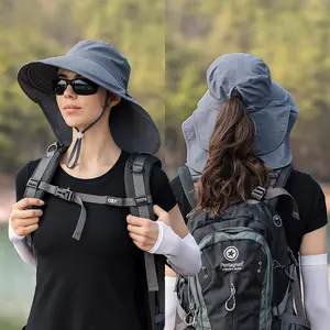 BIGWIG Summer Sun Hat, Neck Protection Sun Hat, UPF50+ Bucket Hat, Wide-brimmed Beach Hat, Unisex, Summer Hat with Chin Strap and Side Sun Visors Large Capacity Style Messenger Bag Playing Card Fedora