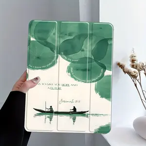 Christian Bible Verse iPad Case with Pencil Slot, Triple Fold Stand & Auto Wake/Sleep, Shockproof Full Protection, Fits iPad 7.9/8.3/11/12.9/13 inch, Great for School & Office,Perfect Present