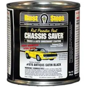 Magnet Paint & Shellac UCP970-16 8 oz Chassis Saver Paint, Stops & Prevents Rust - Satin Black